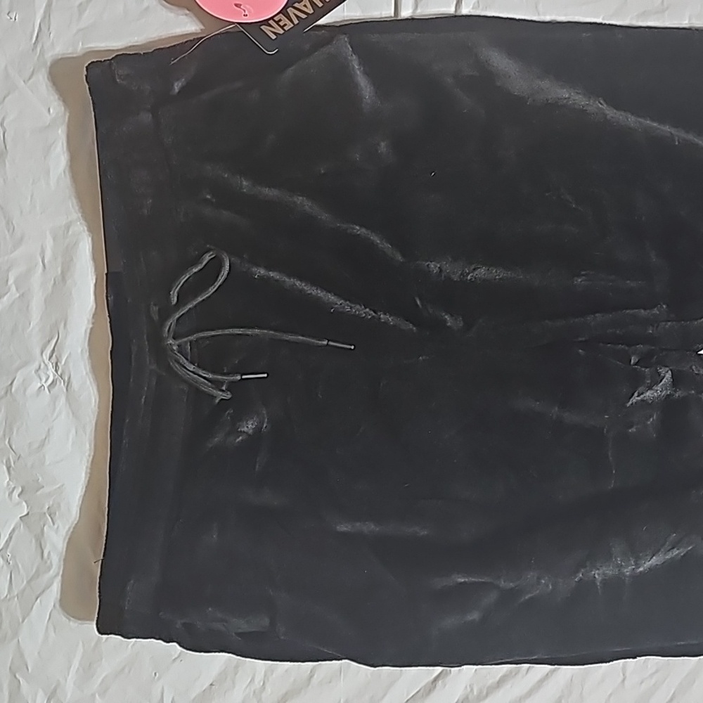 Free Haven Maternity XL Black Plush Sweatpants with Pockets New